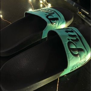 Victoria Secret Pink Size 9 Blue Slides